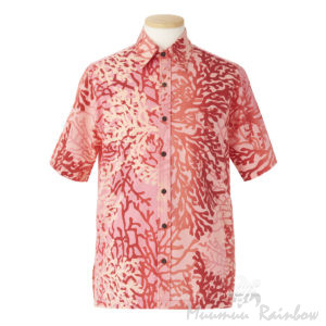 ハワイアンアロハシャツ珊瑚柄